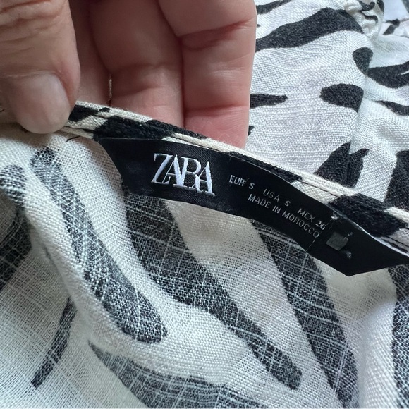 Zara Zebra Print Wrap Mini Dress Small - Picture 7 of 7